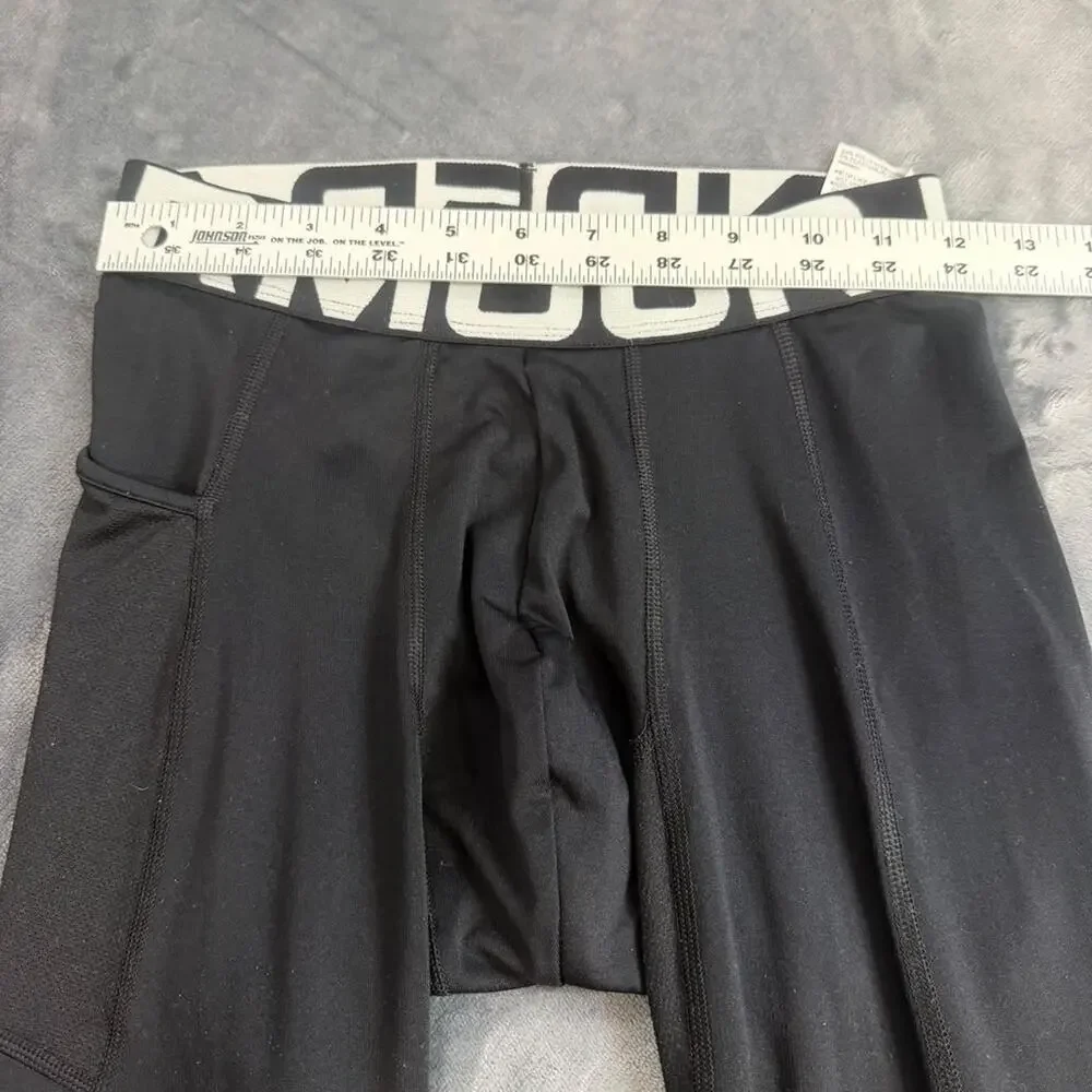 Mens Under Armour Cold Gear Black Spandex Tights Compression Pants Sz S